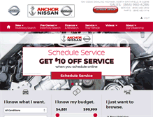 Tablet Screenshot of anchor-nissan.com